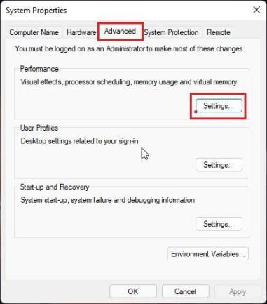 Reset virtual memory