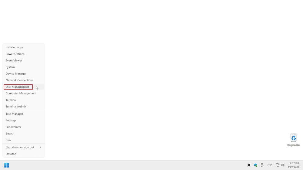 how to open and use Disk Management on Windows