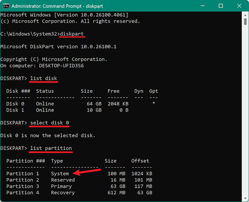 what's EFI partition