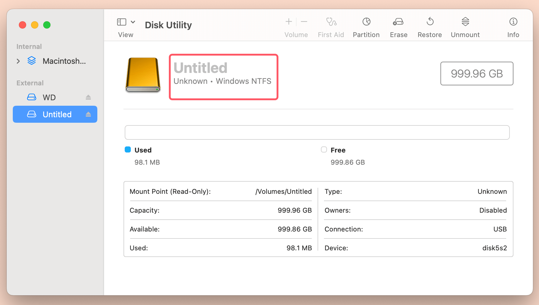 My Brand New External Hard Drive Is Read-only on Mac