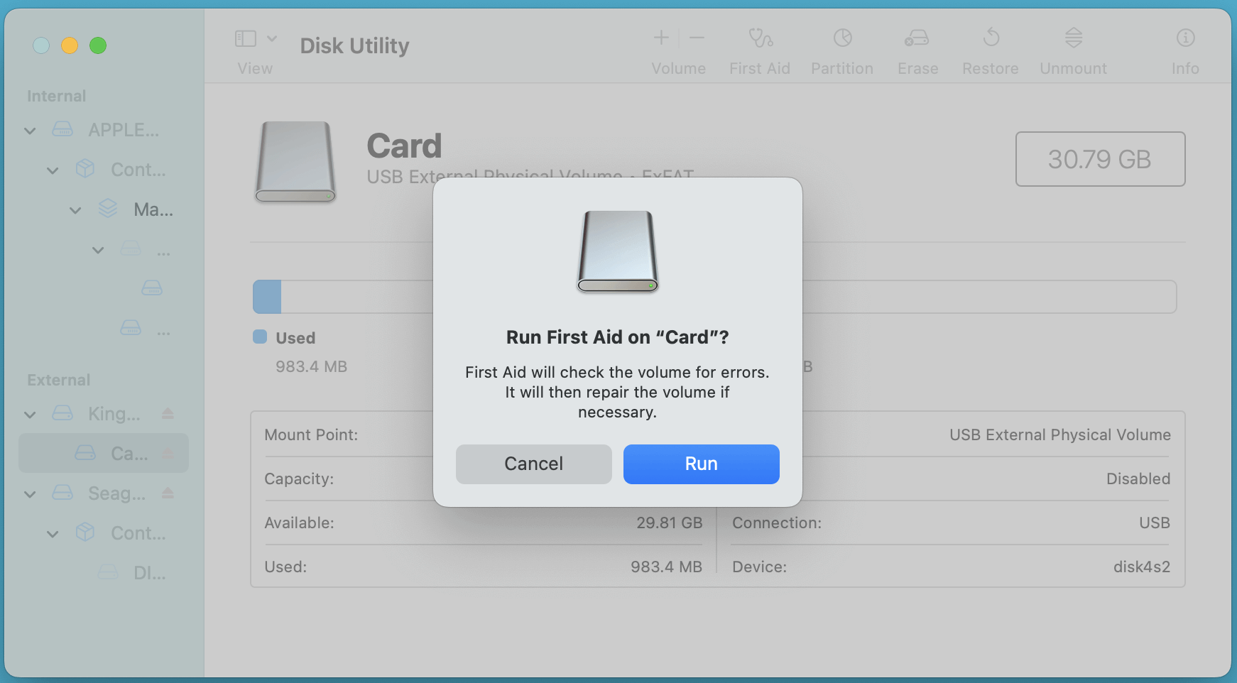 fix SD card not showing files