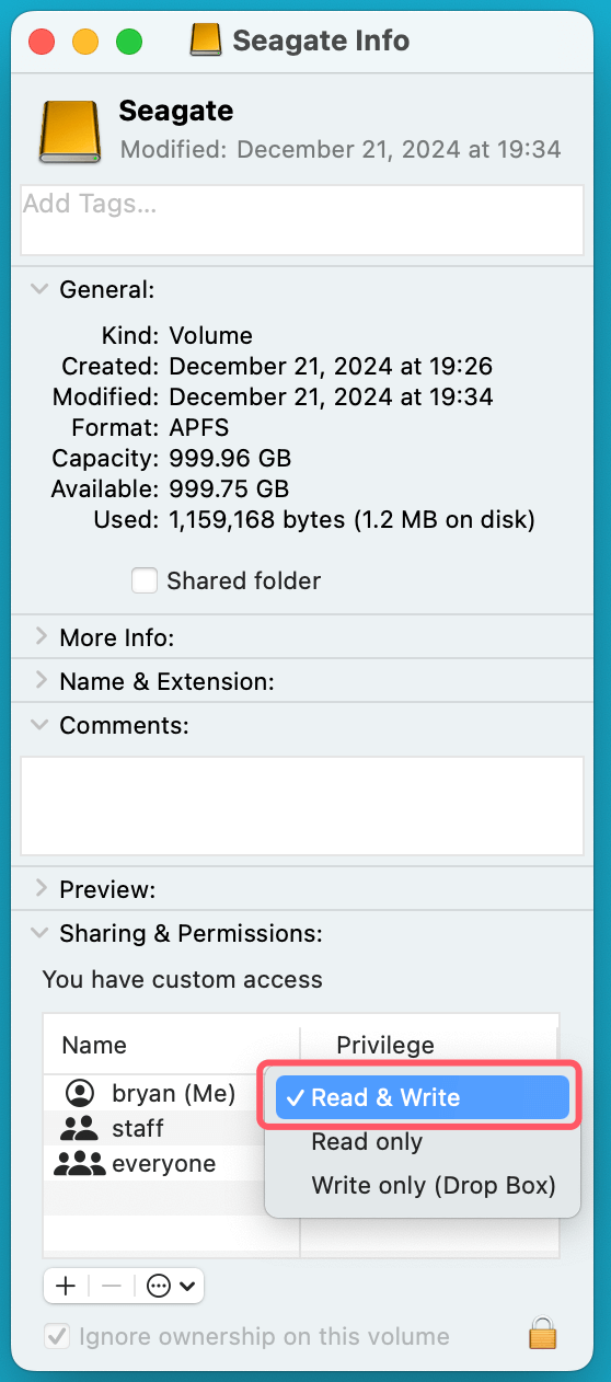 Can't I Edit My External Hard Drive on Mac