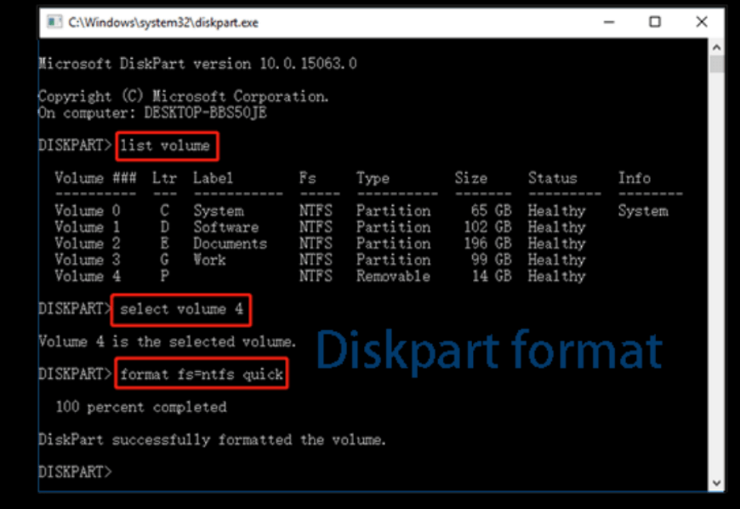 Disk Management fails to format an SSD