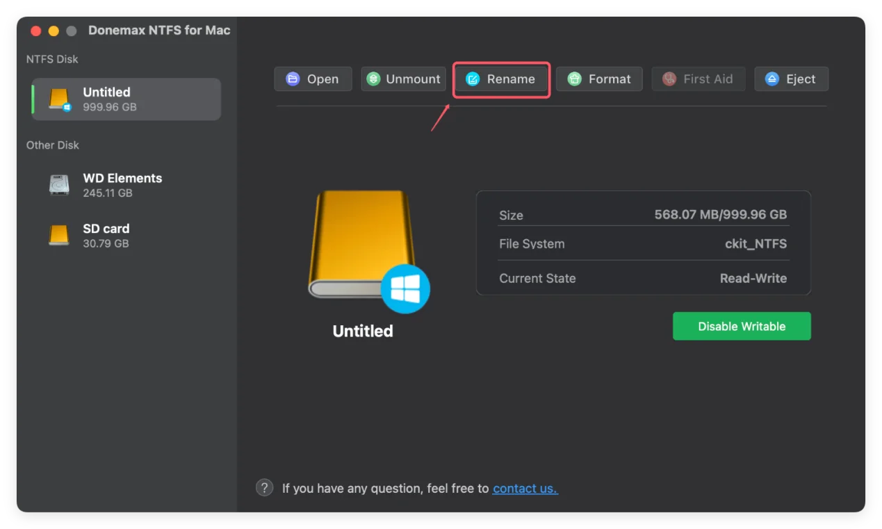 Donemax NTFS for Mac