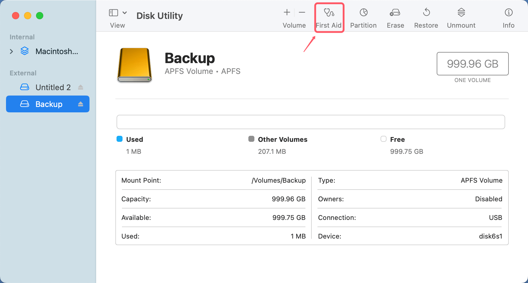 Can't Select an External Hard Drive for Time Machine Backup Disk