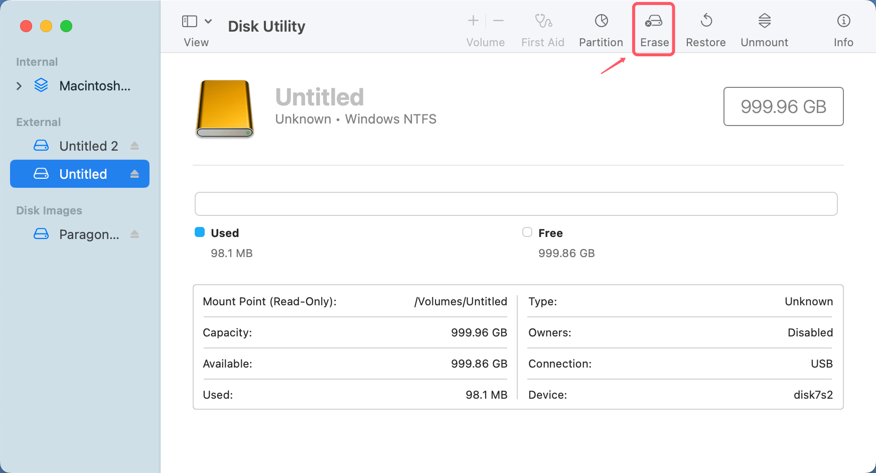 Can't Select an External Hard Drive for Time Machine Backup Disk