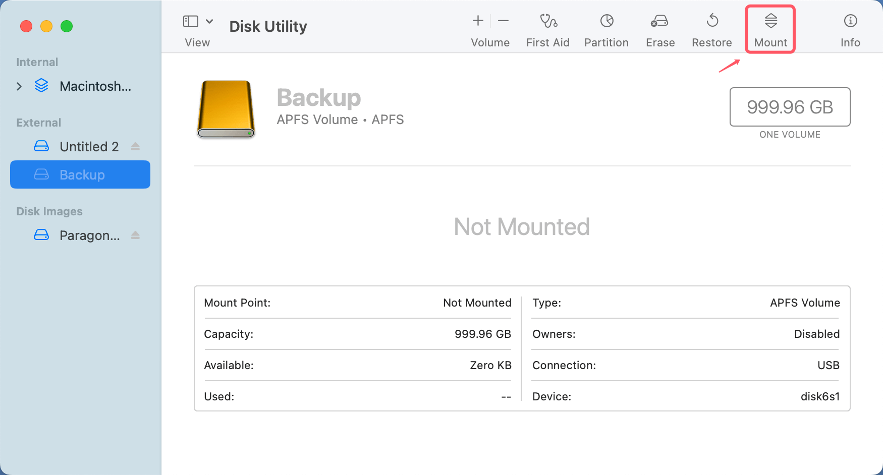 Can't Select an External Hard Drive for Time Machine Backup Disk