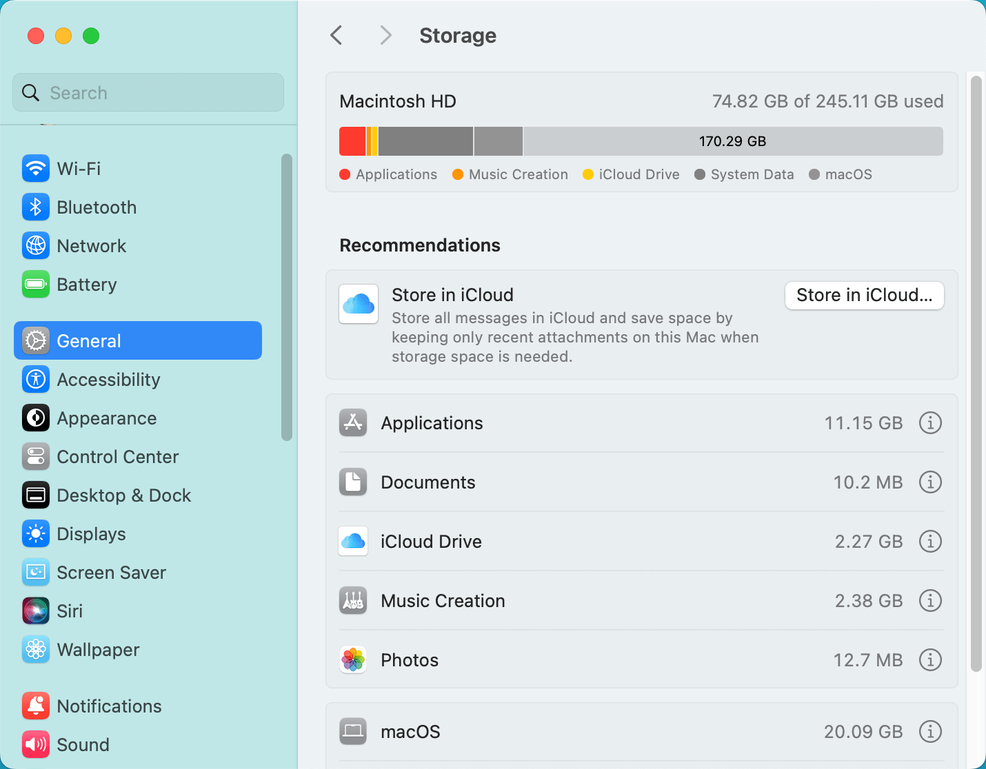 Verify Disk Space