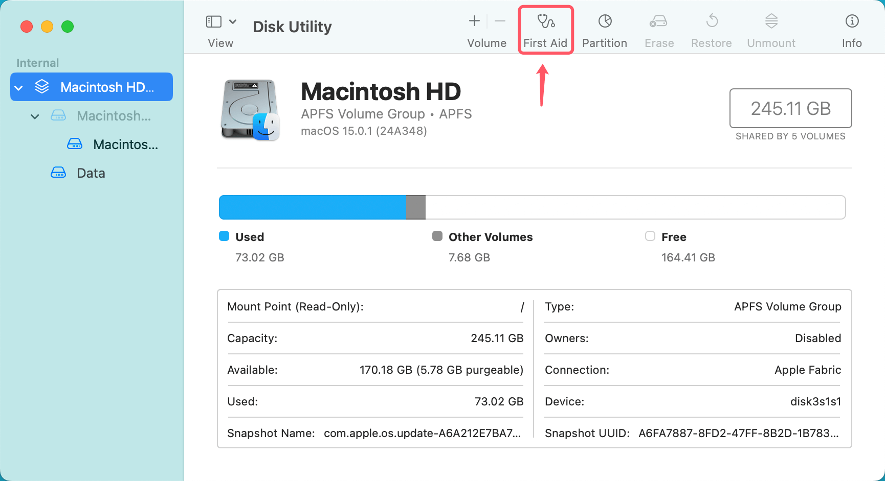 Run Disk Utility to Repair Your Drive