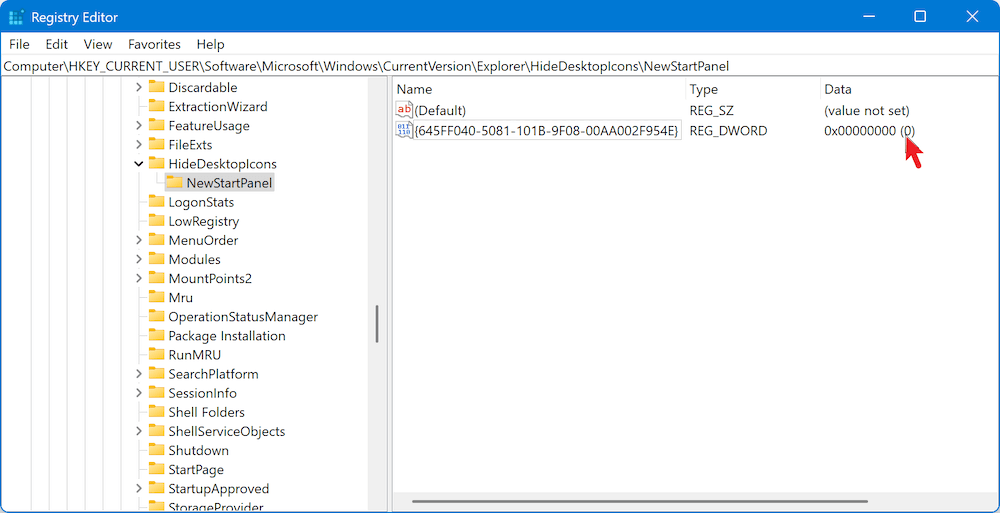 cannot find Recycle Bin on Windows desktop