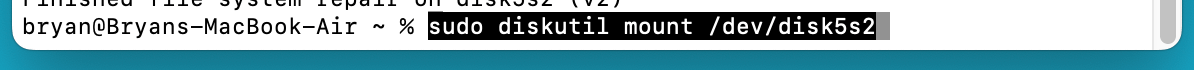 Can't repair volume because other APFS volumes in its container are mounted