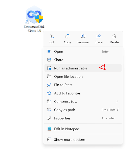 can't select target drive at clone