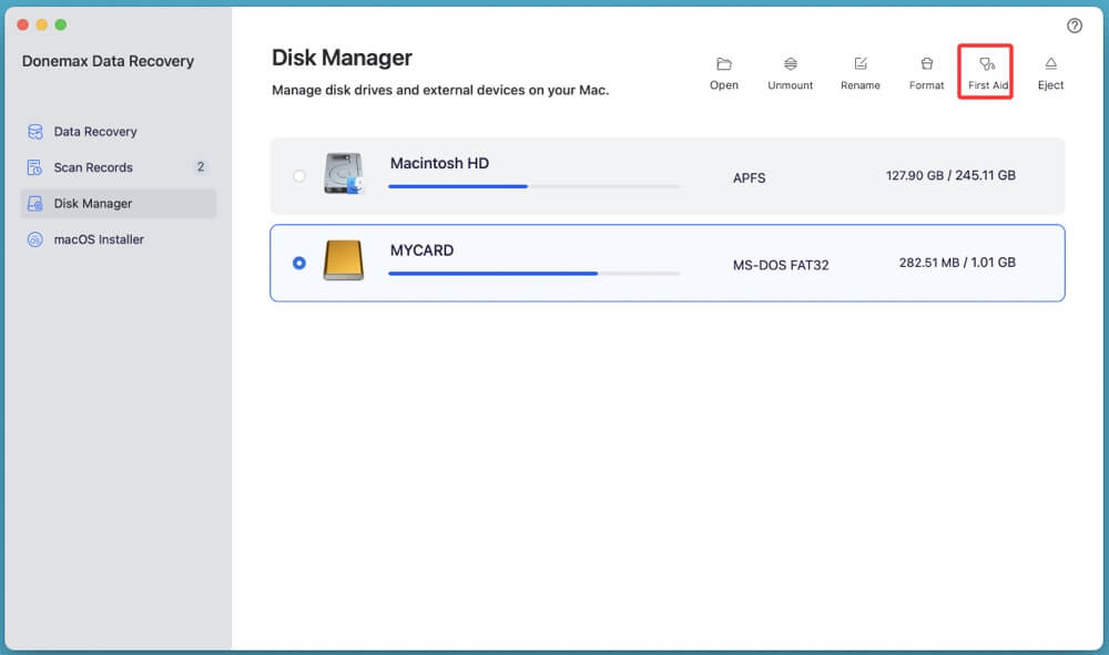 recovering data from a CF card on Mac