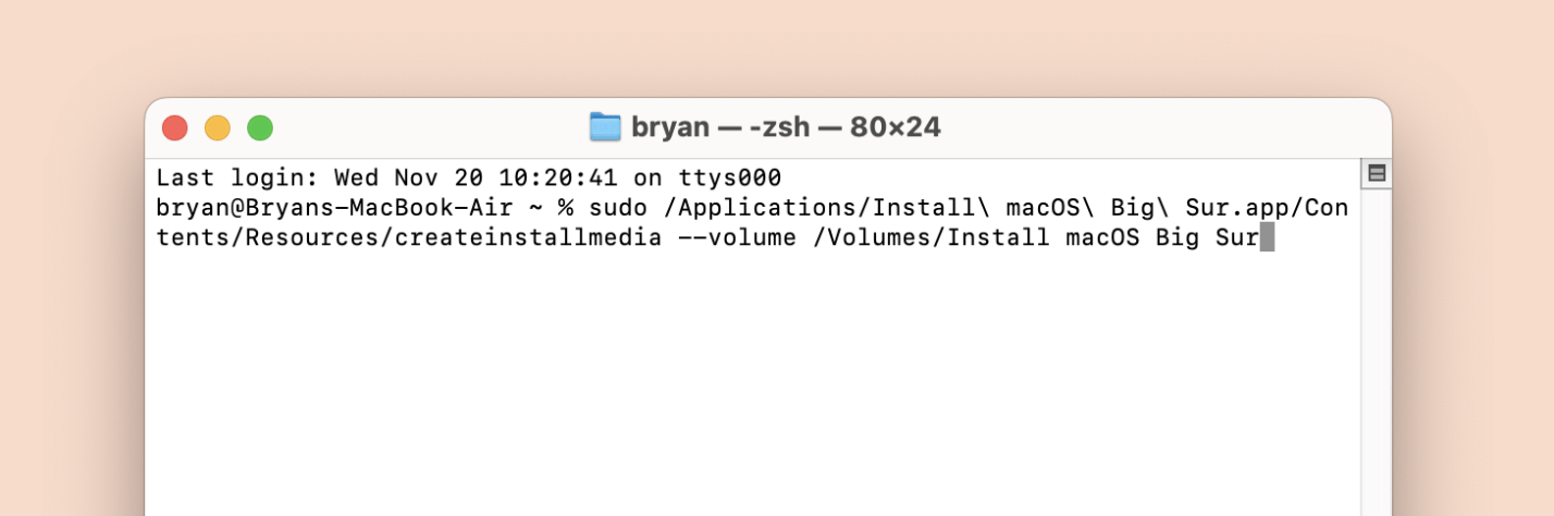 clean installing macOS Big Sur