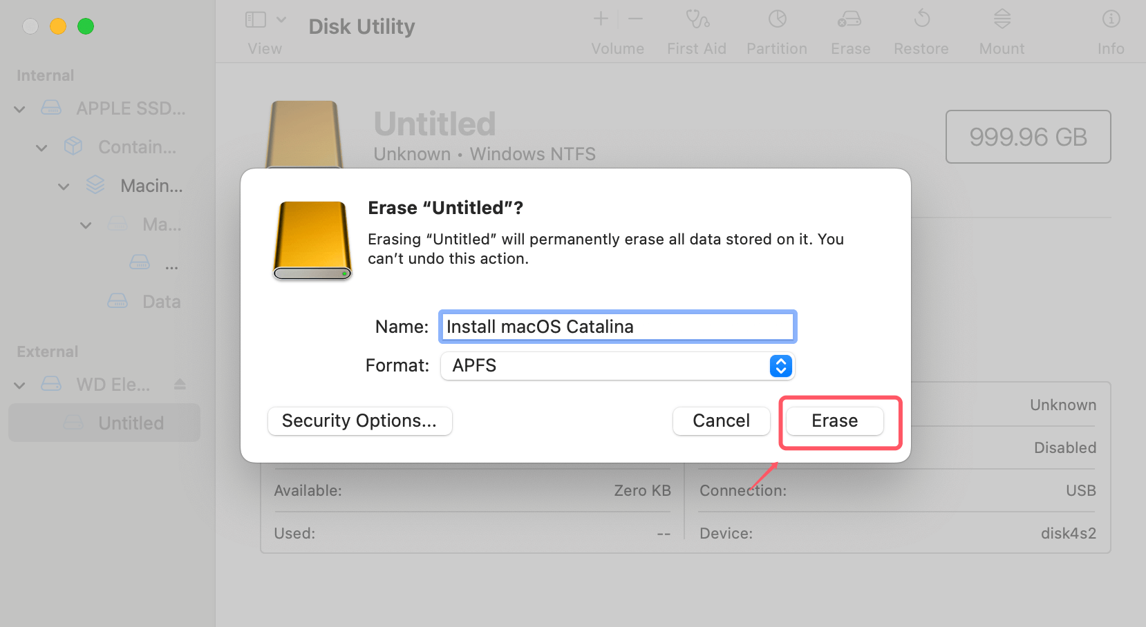 clean installation of macOS Catalina