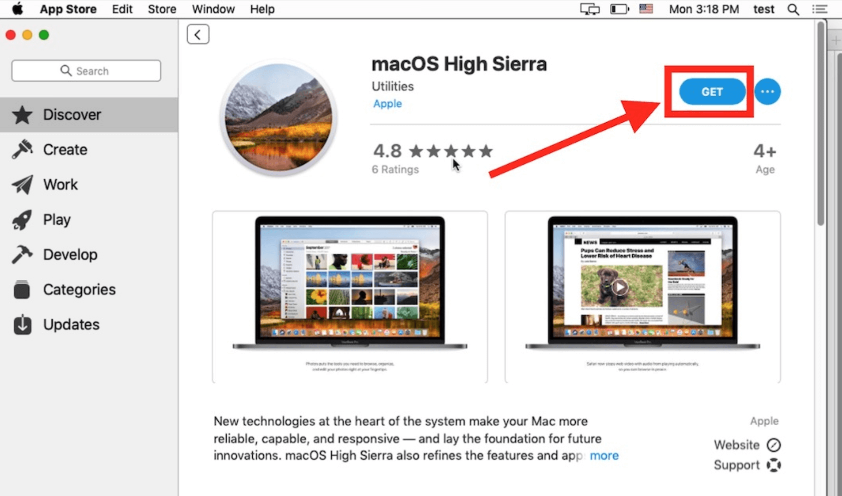 clean installation for macOS High Sierra