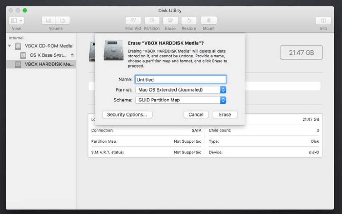 clean installation for macOS High Sierra