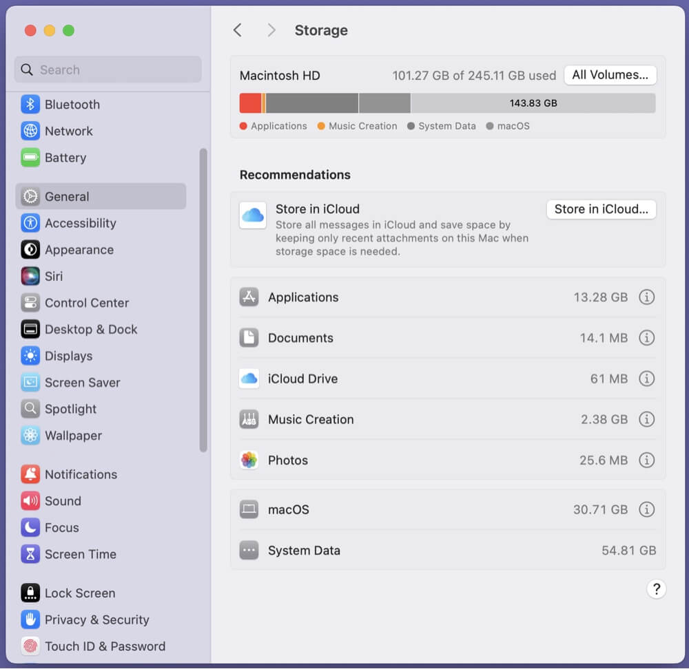 cleaning junk data on Mac Studio