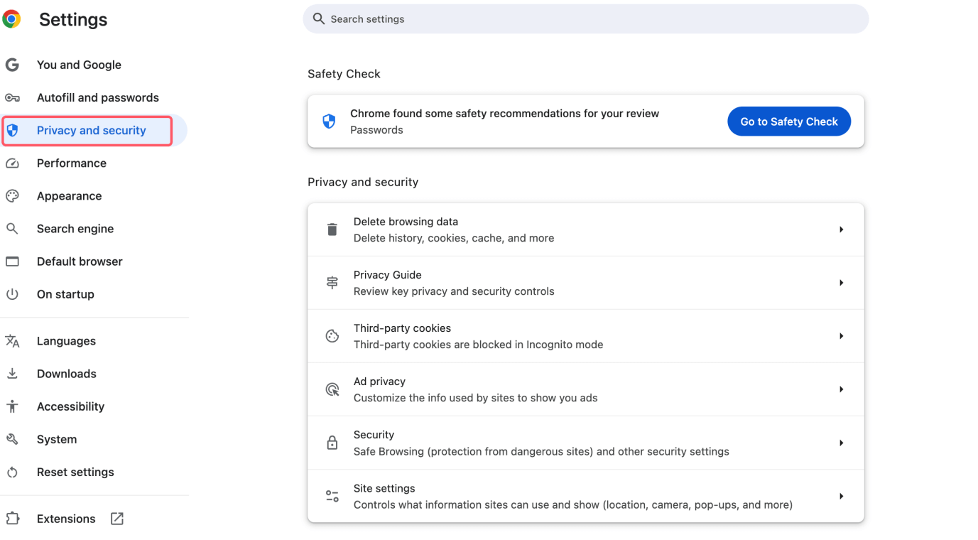 Clear Chrome Data on Mac