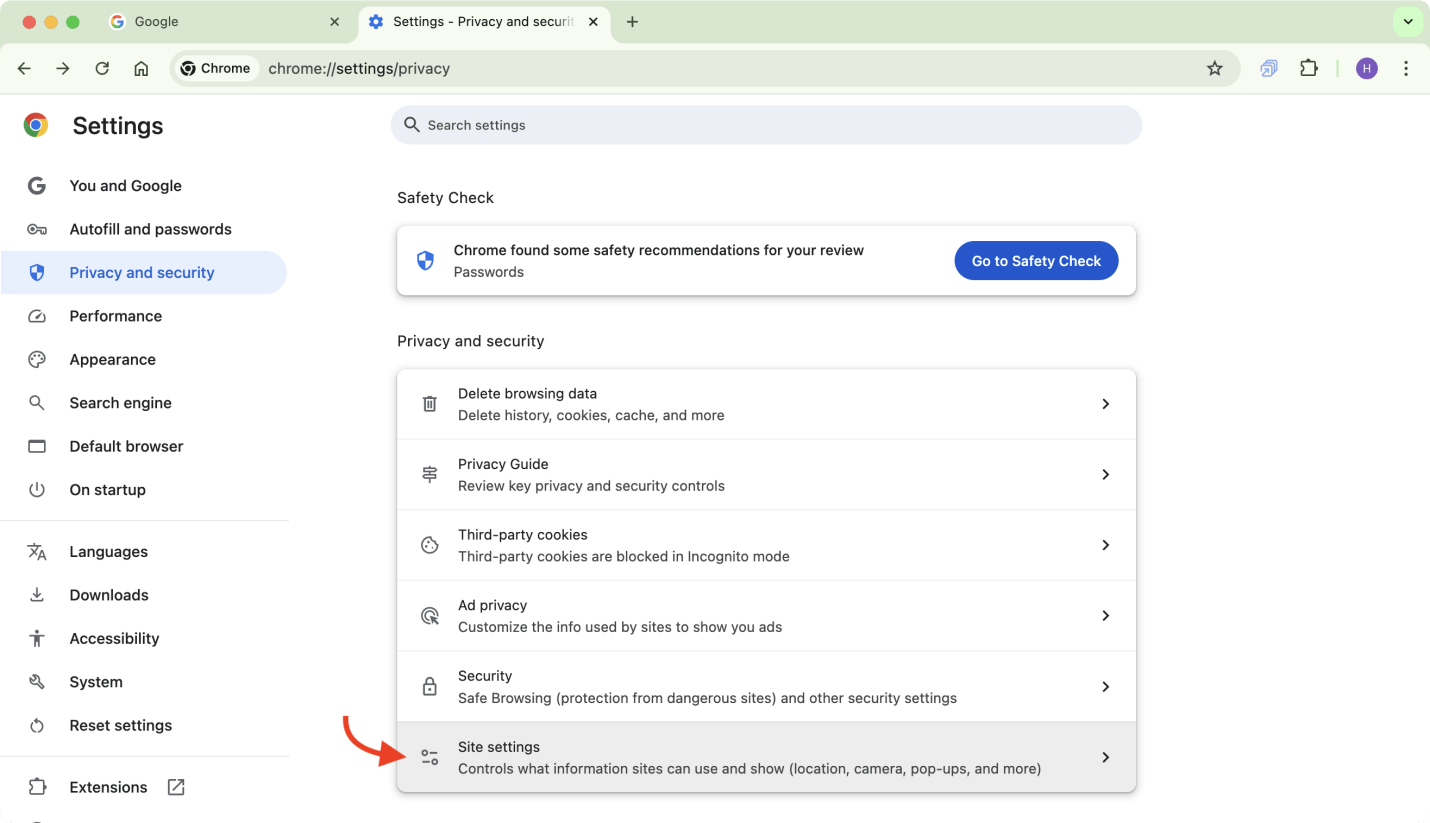 clear cookies on Mac