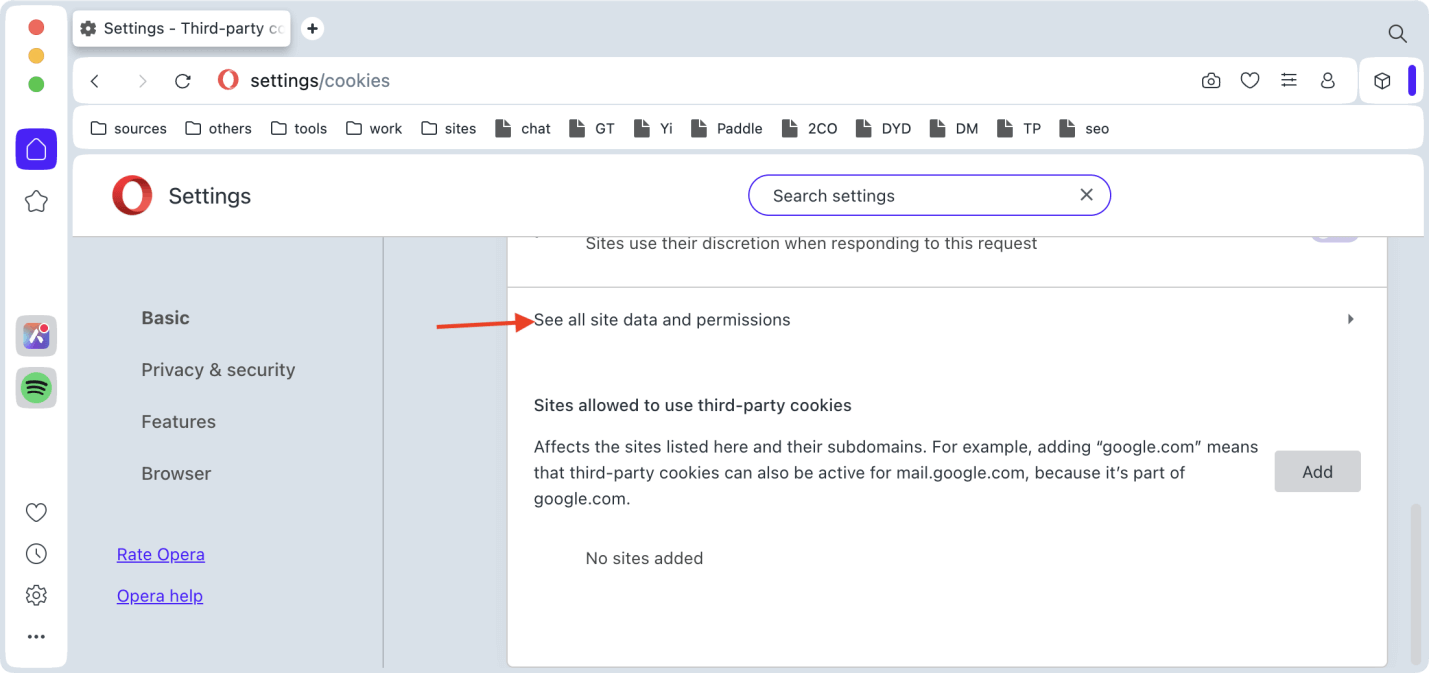 clear cookies on Mac
