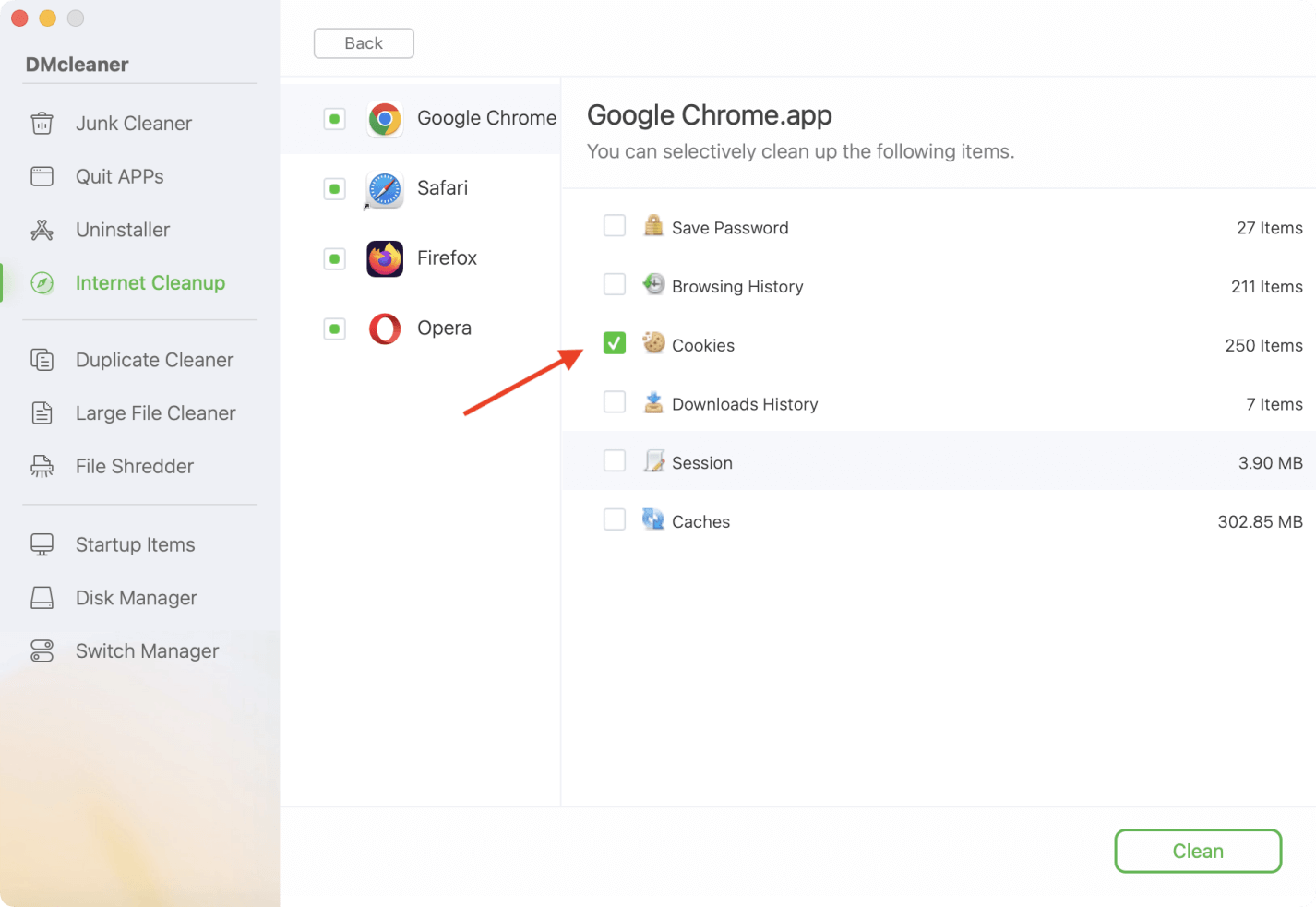 clear cookies on Mac