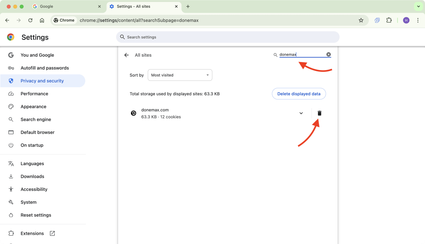 clear cookies on Mac