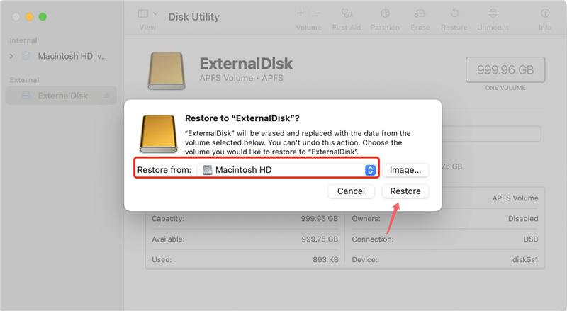 clone hard drive on macOS High Sierra