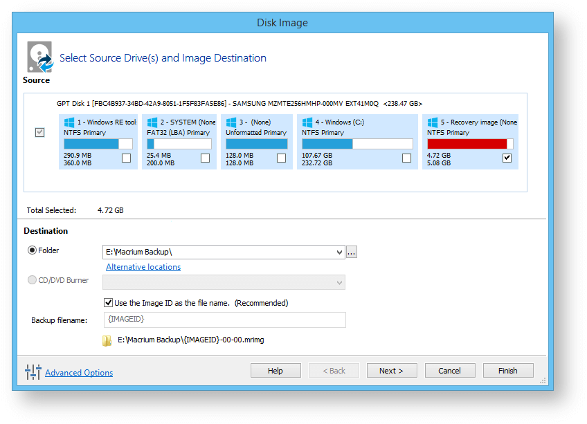 clone a FAT32 or exFAT drive to an NTFS drive