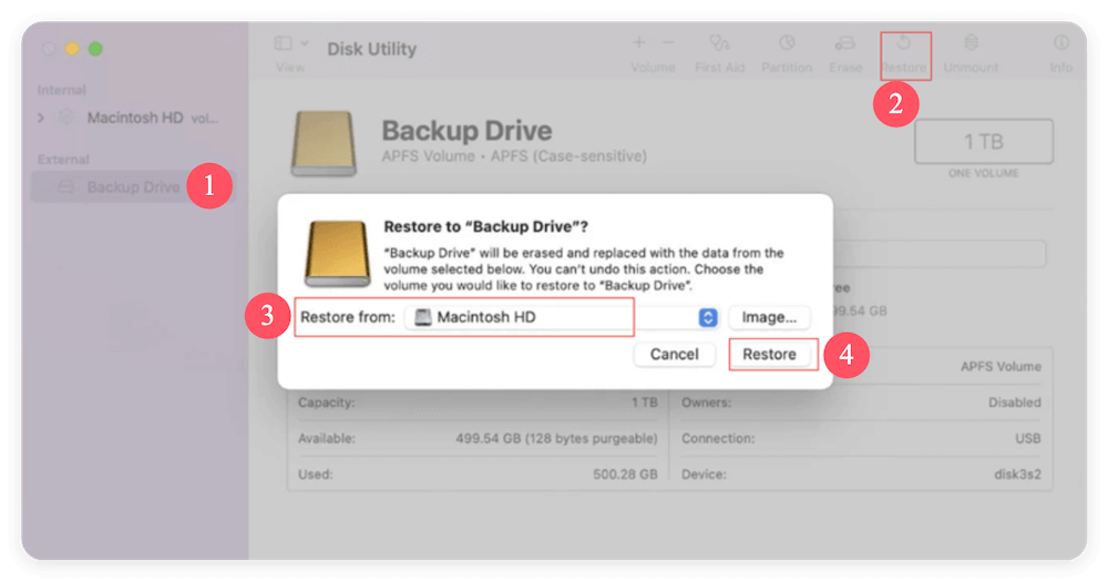 clone hard drive on macOS 10.15 Catalina