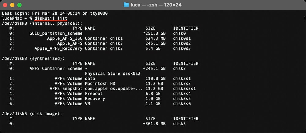 clone Mac to an SD card