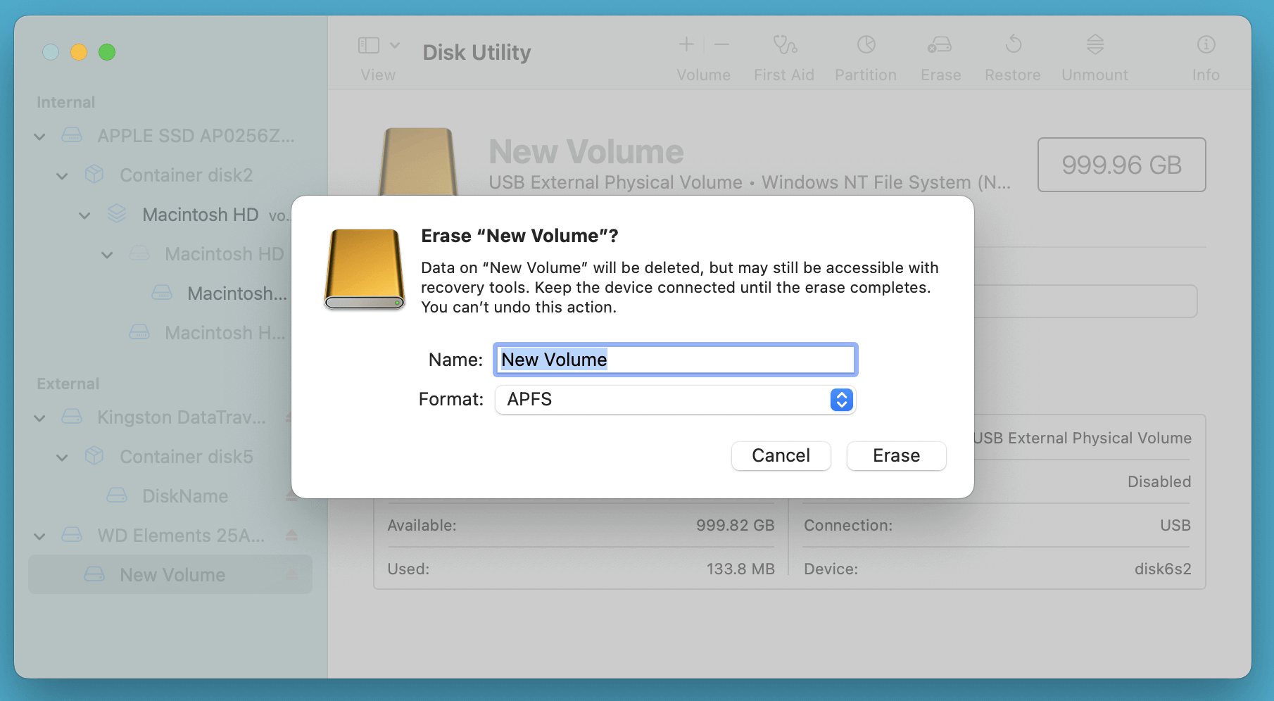 com.apple.DiskManagement.disenter error -119930868