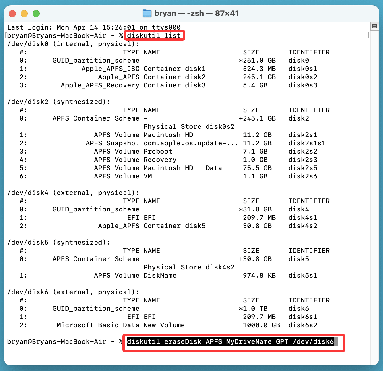 com.apple.DiskManagement.disenter error -119930868
