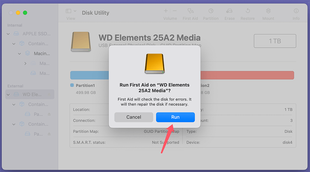 Check Disk Utility (Mac)