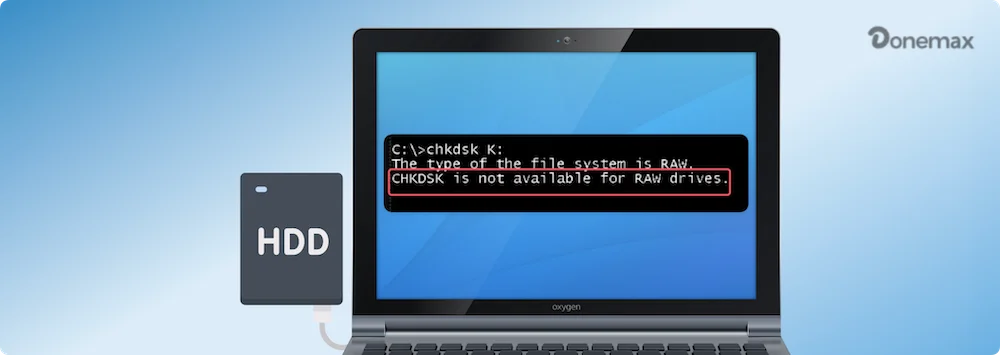 CHKDSK is not available for RAW drives