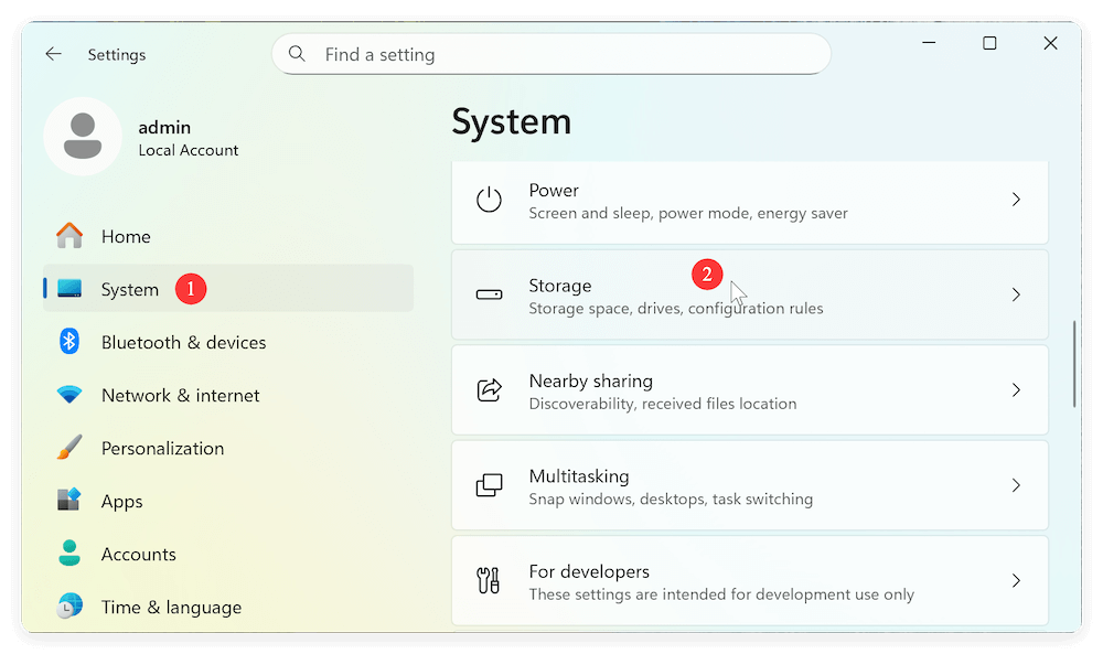 delete temp files on Windows