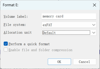 Choose the file system you want to use
