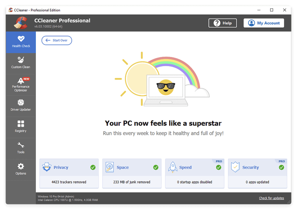 free PC health check software for Windows