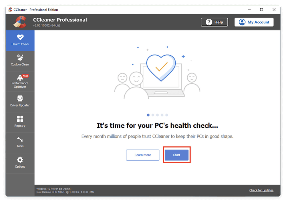 free PC health check software for Windows