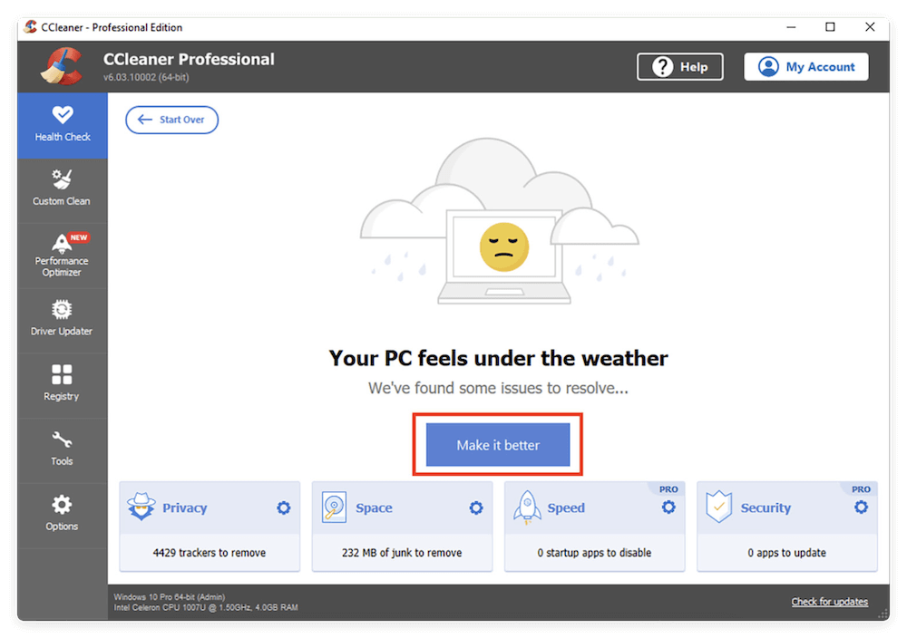 free PC health check software for Windows