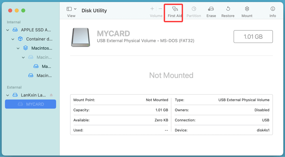 connect an SD card to your Mac machine