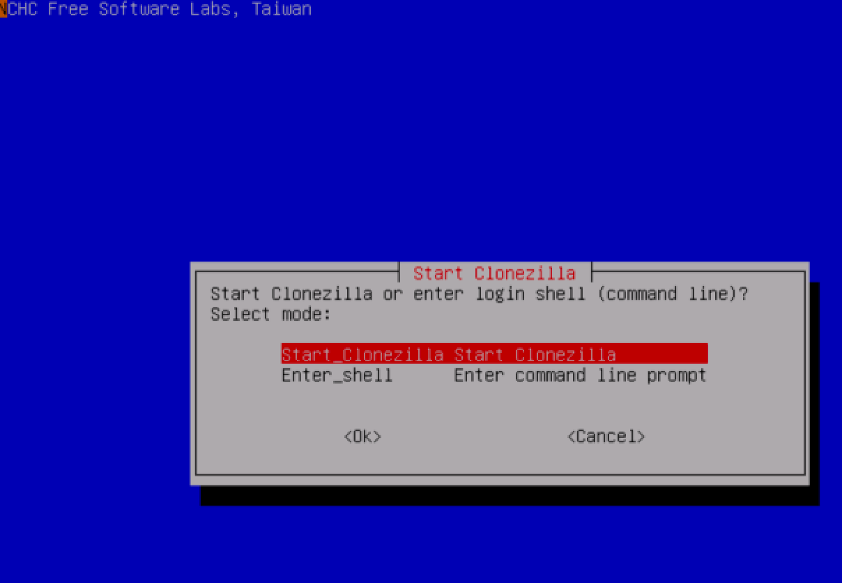 Configure Clonezilla for Disk Cloning