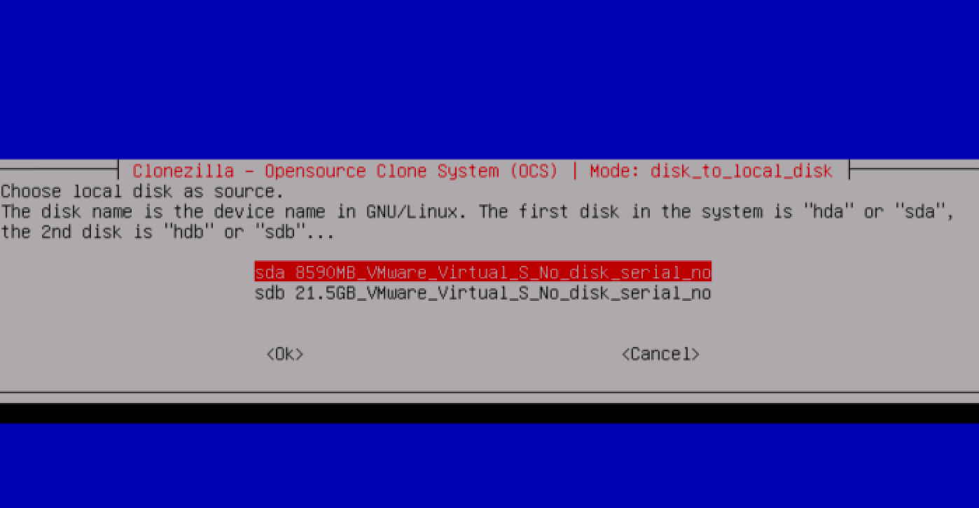 Select the Source Drive