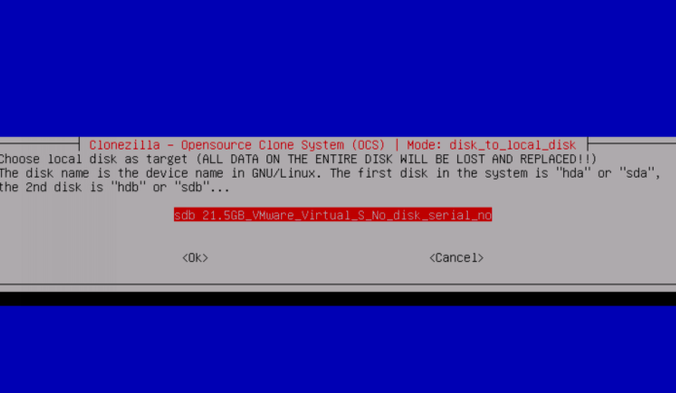 Select the Destination Drive