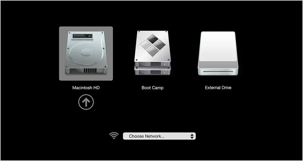 how to boot from external hard drive on Mac