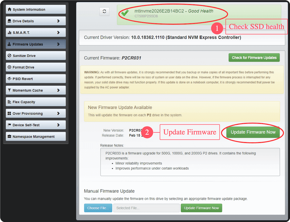 Install firmware updates