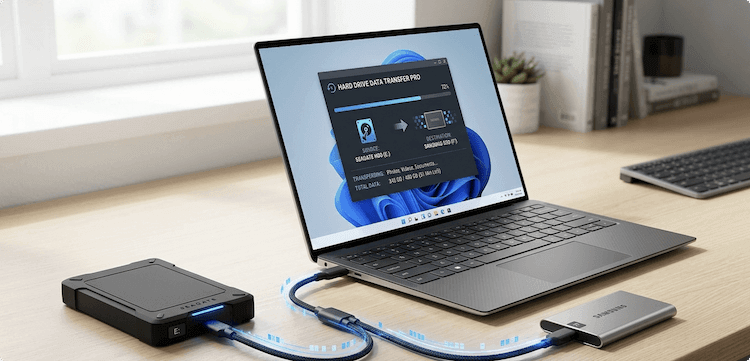 transfer data from one drive to another on Windows