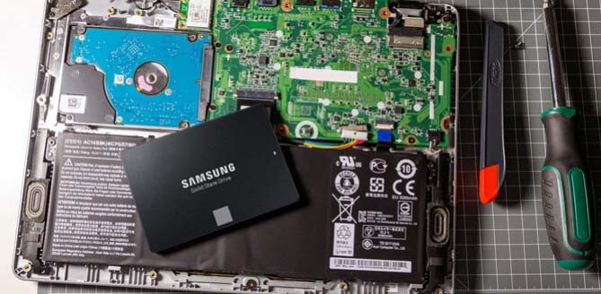 upgrade hard disk to SSD on Advent laptop
