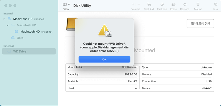 Fix External Hard Drive Not Mounting on Mac