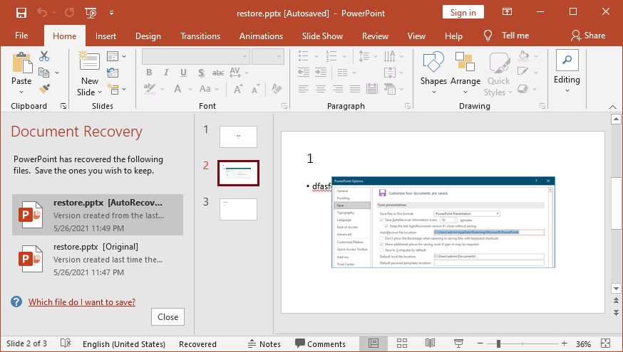 How to Recover Deleted or Unsaved PowerPoint Document?